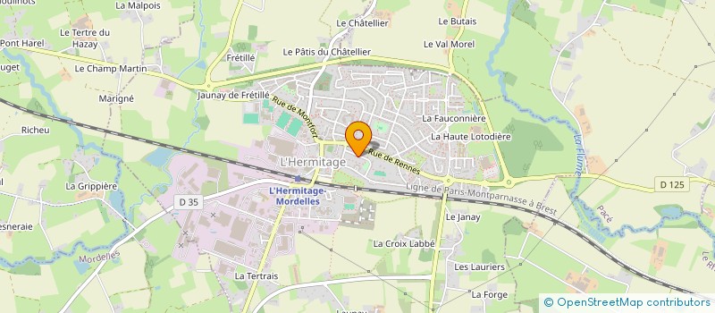 localisation de l'entreprise MADAME MELANIE MOREAU  L'HERMITAGE
