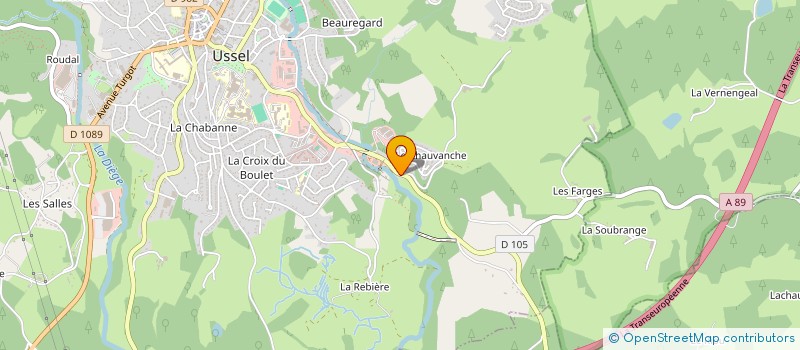 localisation de l'entreprise MADAME MELANIE OUDARD à USSEL