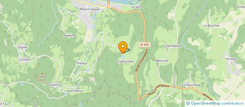 localisation de l'entreprise MADAME MELANIE PEYRARD  RETOURNAC