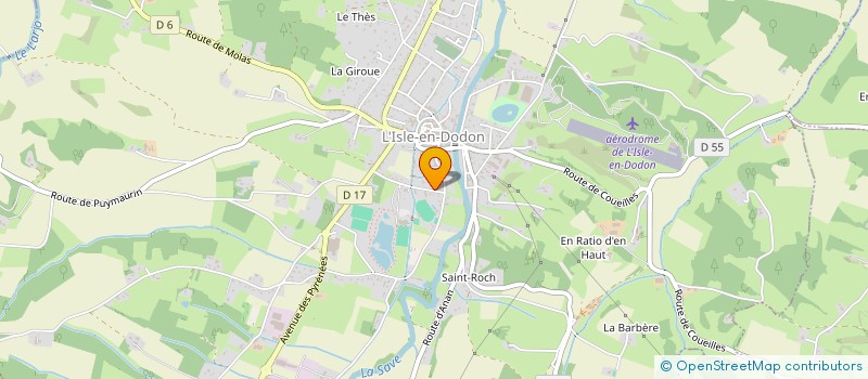 localisation de l'entreprise MADAME MELANIE PEYRE  L'ISLE-EN-DODON