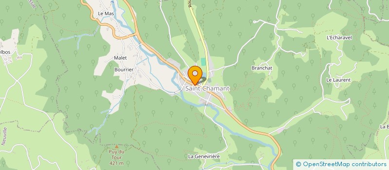 localisation de l'entreprise MADAME MELANIE PICHERE  SAINT-CHAMANT