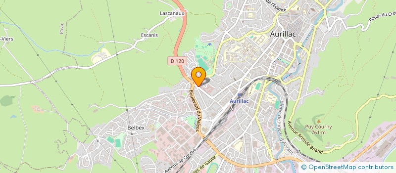 localisation de l'entreprise MADAME MELANIE PONS à AURILLAC