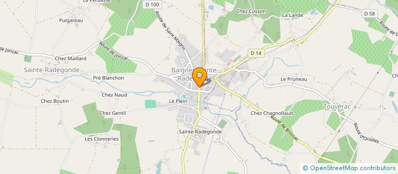 localisation de l'entreprise MADAME MELANIE RAINTEAU à BAIGNES-SAINTE-RADEGONDE