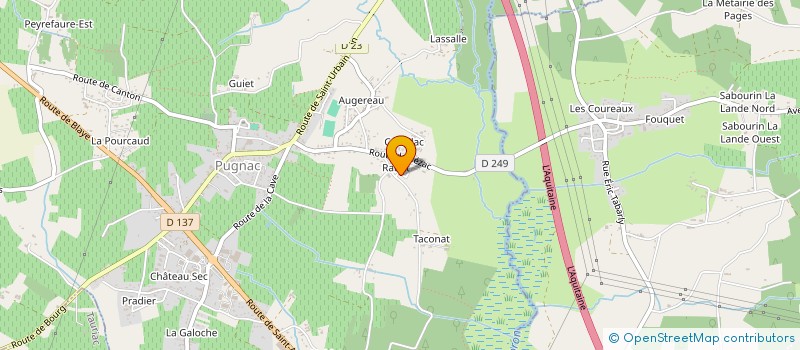 localisation de l'entreprise MADAME MELANIE RIOU  PUGNAC