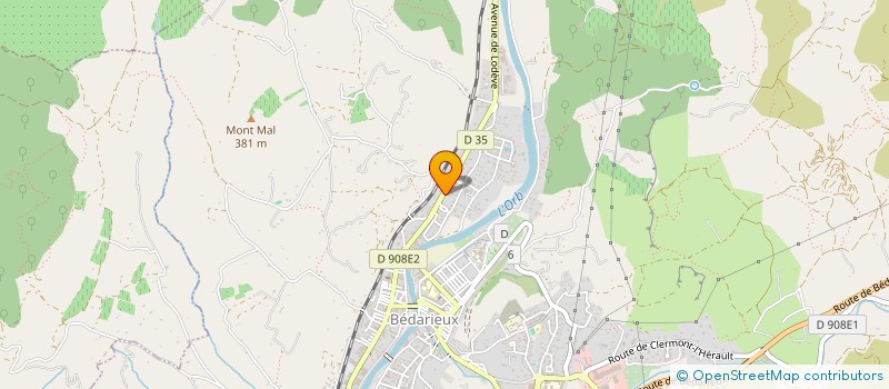 localisation de l'entreprise MADAME MELANIE RIOUST  BEDARIEUX