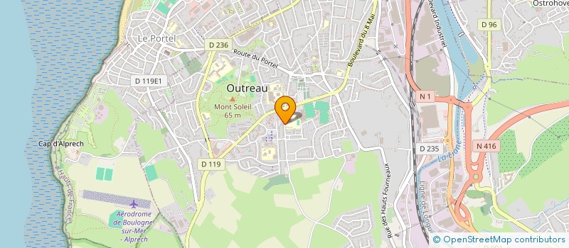 localisation de l'entreprise MADAME MELANIE ROMMEL  OUTREAU