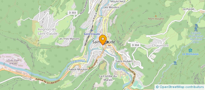 localisation de l'entreprise MADAME MELANIE SELVA  SAINT-CLAUDE