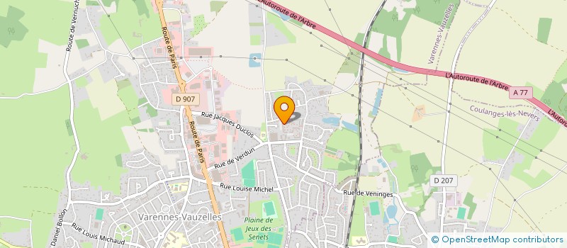 localisation de l'entreprise MADAME MELANIE VALIDE  VARENNES-VAUZELLES