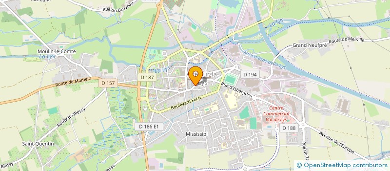 localisation de l'entreprise MADAME MELANIE VANDEVELDE  AIRE-SUR-LA-LYS