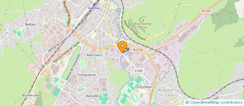 localisation de l'entreprise MADAME MELANIE VERT à AURILLAC