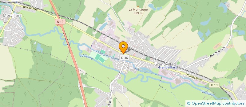 localisation de l'entreprise MADAME MELANIE VON BURG  GRANDVILLARS