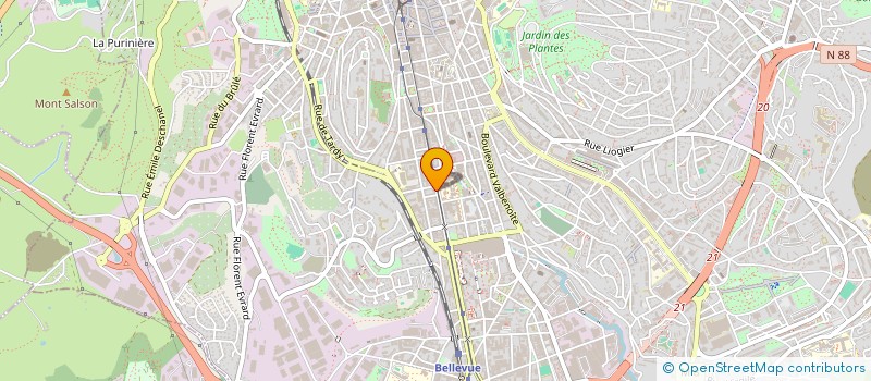 localisation de l'entreprise MADAME MELIA MICHAUD  SAINT-ETIENNE