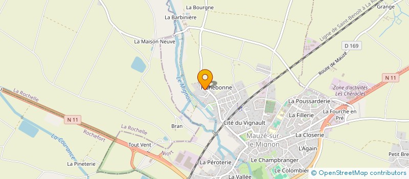 localisation de l'entreprise MADAME MELINA BOSSARD  MAUZE-SUR-LE-MIGNON