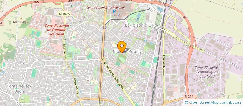 localisation de l'entreprise MADAME MELINA BOUDET  DIJON