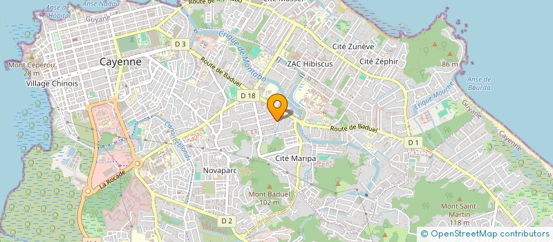 localisation de l'entreprise MADAME MELINA GOBARDHAM  CAYENNE