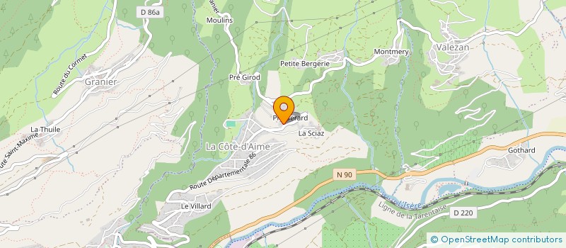 localisation de l'entreprise MADAME MELINA LEBETTRE  LA PLAGNE TARENTAISE