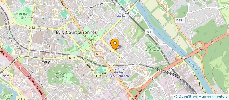 localisation de l'entreprise MADAME MELINA NOUREL  EVRY-COURCOURONNES