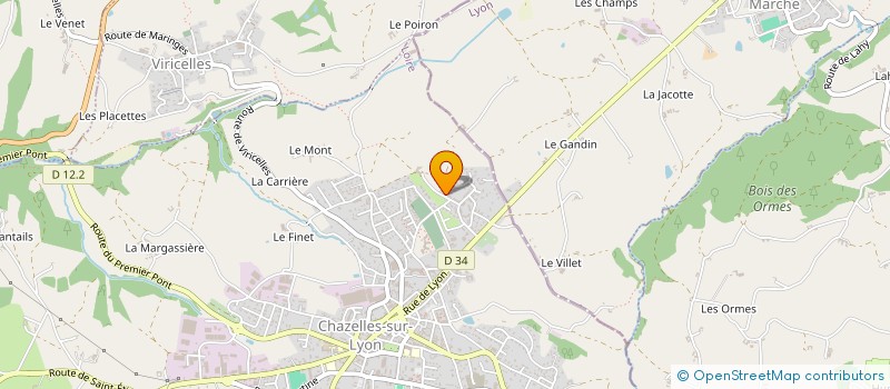 localisation de l'entreprise MADAME MELINA RAGEYS  CHAZELLES-SUR-LYON