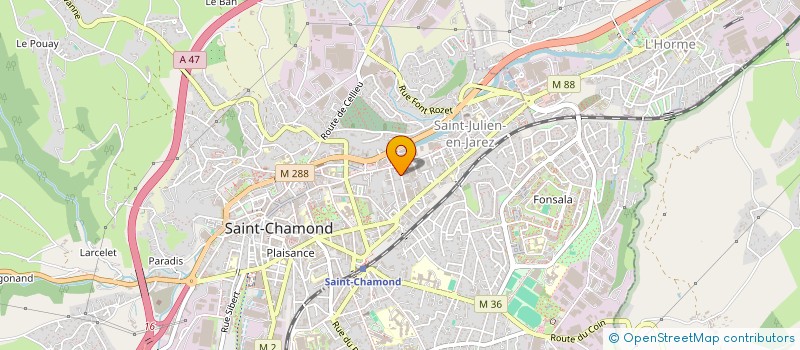 localisation de l'entreprise MADAME MELINDA HANI  SAINT-CHAMOND