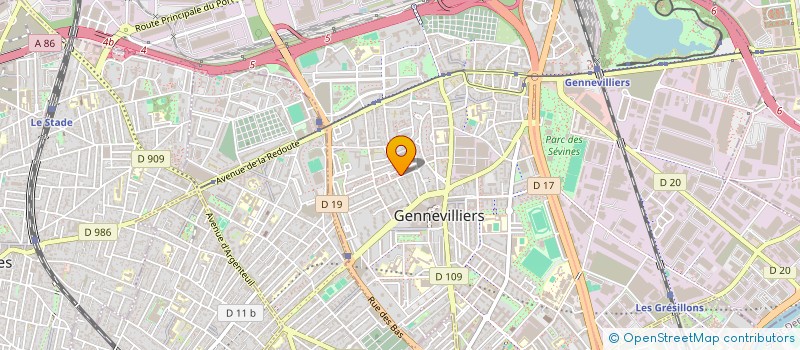localisation de l'entreprise MADAME MELINDA LECELLIER à GENNEVILLIERS