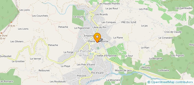 localisation de l'entreprise MADAME MELINE BOYER  LE PLAN-DE-LA-TOUR