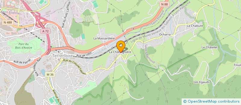 localisation de l'entreprise MADAME MELINE DUPUIS  SAINT-ETIENNE