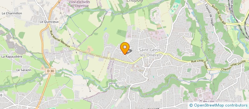 localisation de l'entreprise MADAME MELINE GOUBET  SAINT-GENIS-LES-OLLIERES