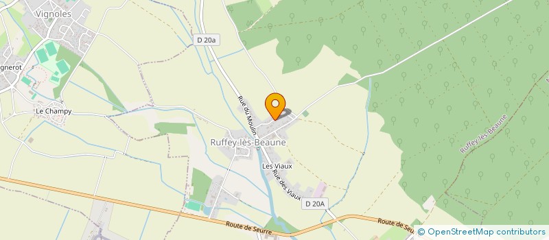 localisation de l'entreprise MADAME MELINE PAPET  RUFFEY-LES-BEAUNE