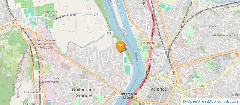 localisation de l'entreprise MADAME MELINE POULENARD  GUILHERAND-GRANGES