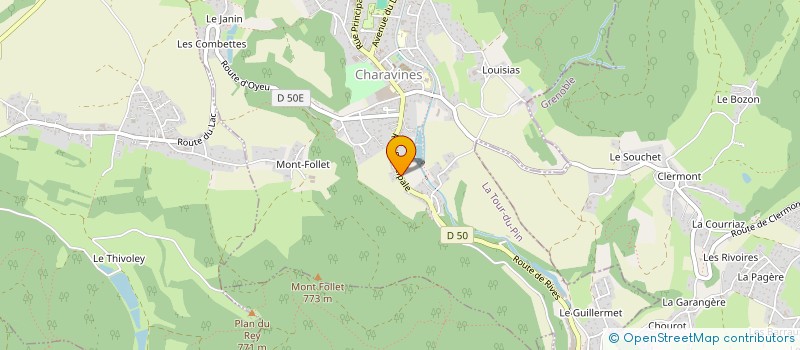 localisation de l'entreprise MADAME MELISANDE GRISVARD  CHARAVINES