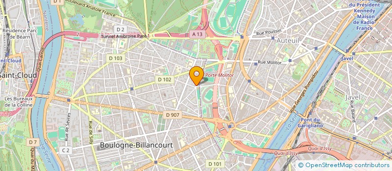 localisation de l'entreprise MADAME MELISSA-ALEX LOUE à BOULOGNE-BILLANCOURT