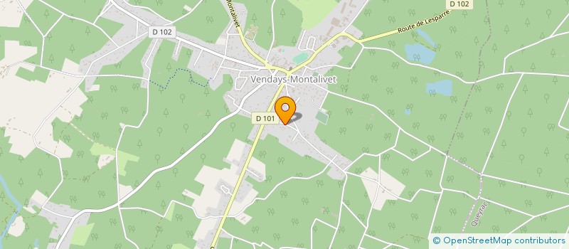 localisation de l'entreprise MADAME MELISSA BERNARD  VENDAYS-MONTALIVET