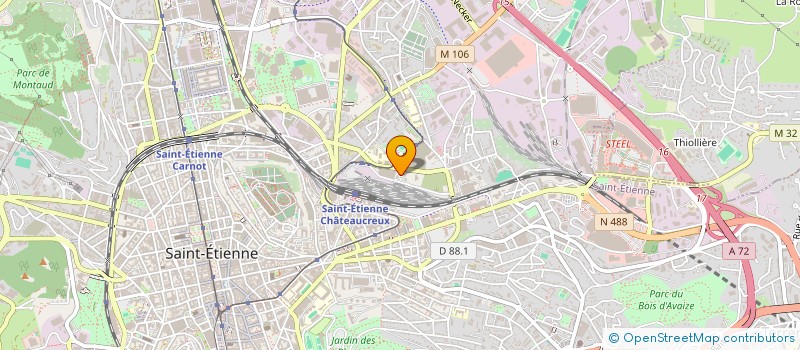 localisation de l'entreprise MADAME MELISSA BOUNAJ  SAINT-ETIENNE