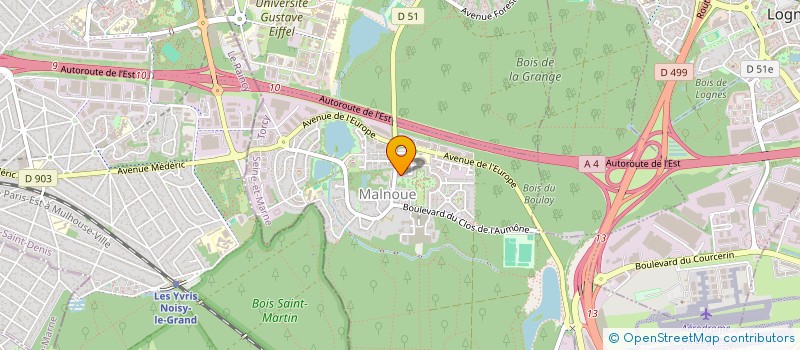 localisation de l'entreprise MADAME MELISSA BOUZOURENE  EMERAINVILLE