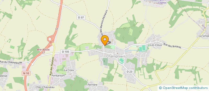 localisation de l'entreprise MADAME MELISSA CAUBET à CHAMPNIERS