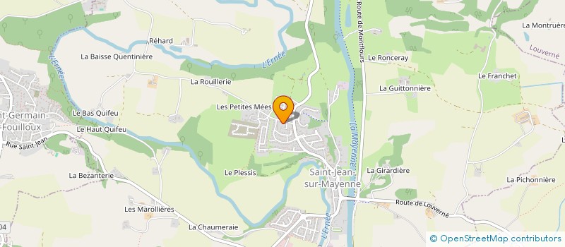 localisation de l'entreprise MADAME MELISSA DEROUET  SAINT-JEAN-SUR-MAYENNE