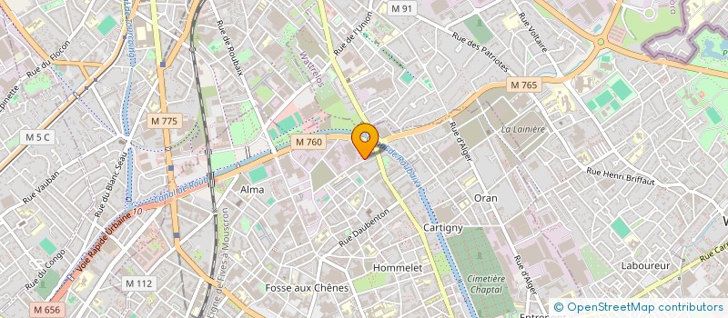 localisation de l'entreprise MADAME MELISSA DUVAL  ROUBAIX