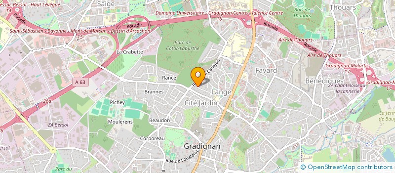 localisation de l'entreprise MADAME MELISSA EYRAUD  GRADIGNAN