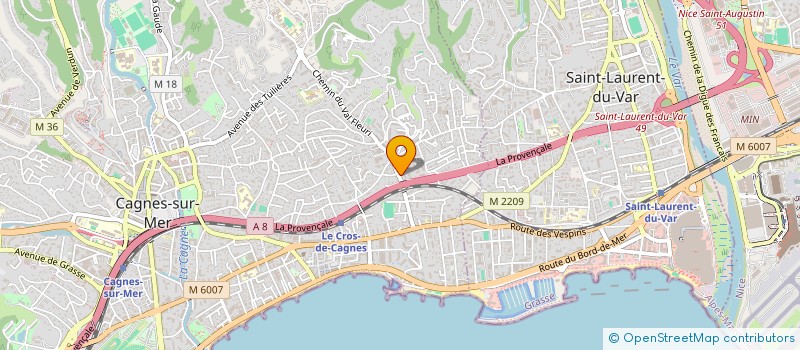 localisation de l'entreprise MADAME MELISSA GOBINDRAM  CAGNES-SUR-MER