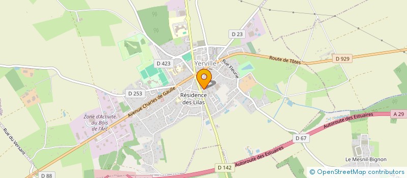 localisation de l'entreprise MADAME MELISSA GUERIN  YERVILLE