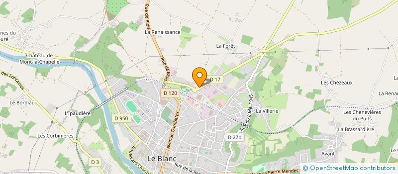 localisation de l'entreprise MADAME MELISSA HELION à LE BLANC
