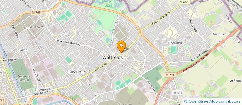 localisation de l'entreprise MADAME MELISSA JAMET  WATTRELOS