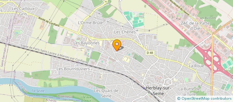 localisation de l'entreprise MADAME MELISSA KOUFI  HERBLAY-SUR-SEINE