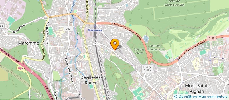 localisation de l'entreprise MADAME MELISSA MILLE  DEVILLE-LES-ROUEN