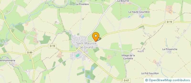 localisation de l'entreprise MADAME MELISSA MINAUD  SAINT-MAURICE-LE-GIRARD