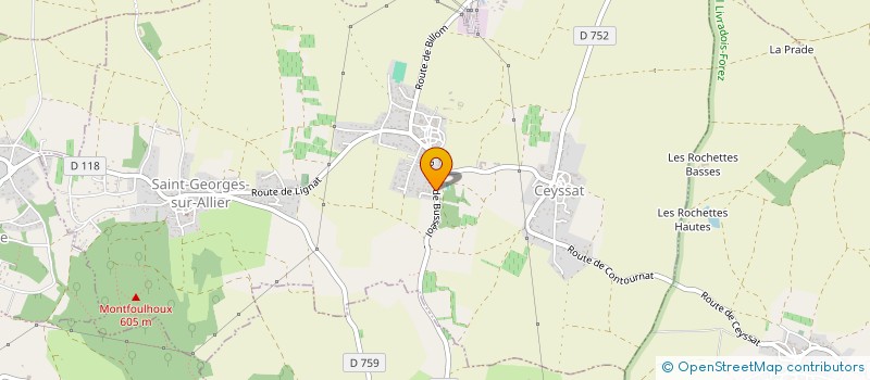 localisation de l'entreprise MADAME MELISSA OLIVEIRA  SAINT-GEORGES-SUR-ALLIER