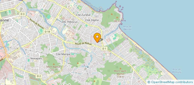 localisation de l'entreprise MADAME MELISSA PERSAUD  CAYENNE