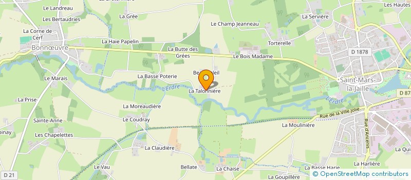 localisation de l'entreprise MADAME MELISSA POREE à VALLONS-DE-L'ERDRE