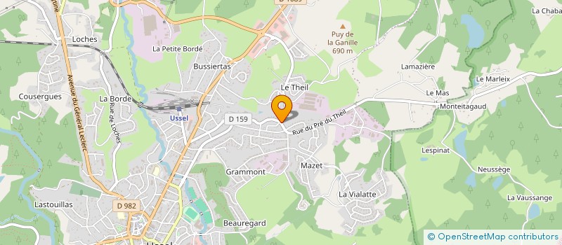 localisation de l'entreprise MADAME MELISSA ROSSI à USSEL