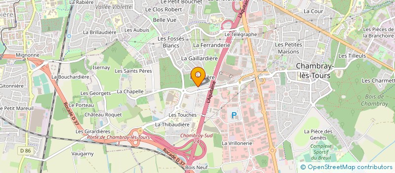 localisation de l'entreprise MADAME MELISSA THIOU  CHAMBRAY-LES-TOURS